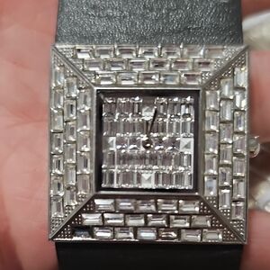 Elegant Silver and Black Watch